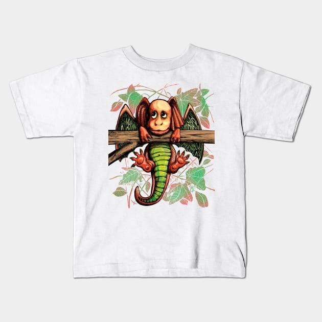 Barrie the Baby Dragon Kids T-Shirt by Artist Layne